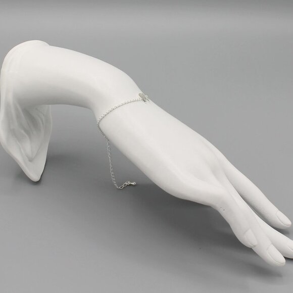 Jewelry bracelet elephant animal luck lucky silver tone dainty minimalist new - Picture 3 of 5